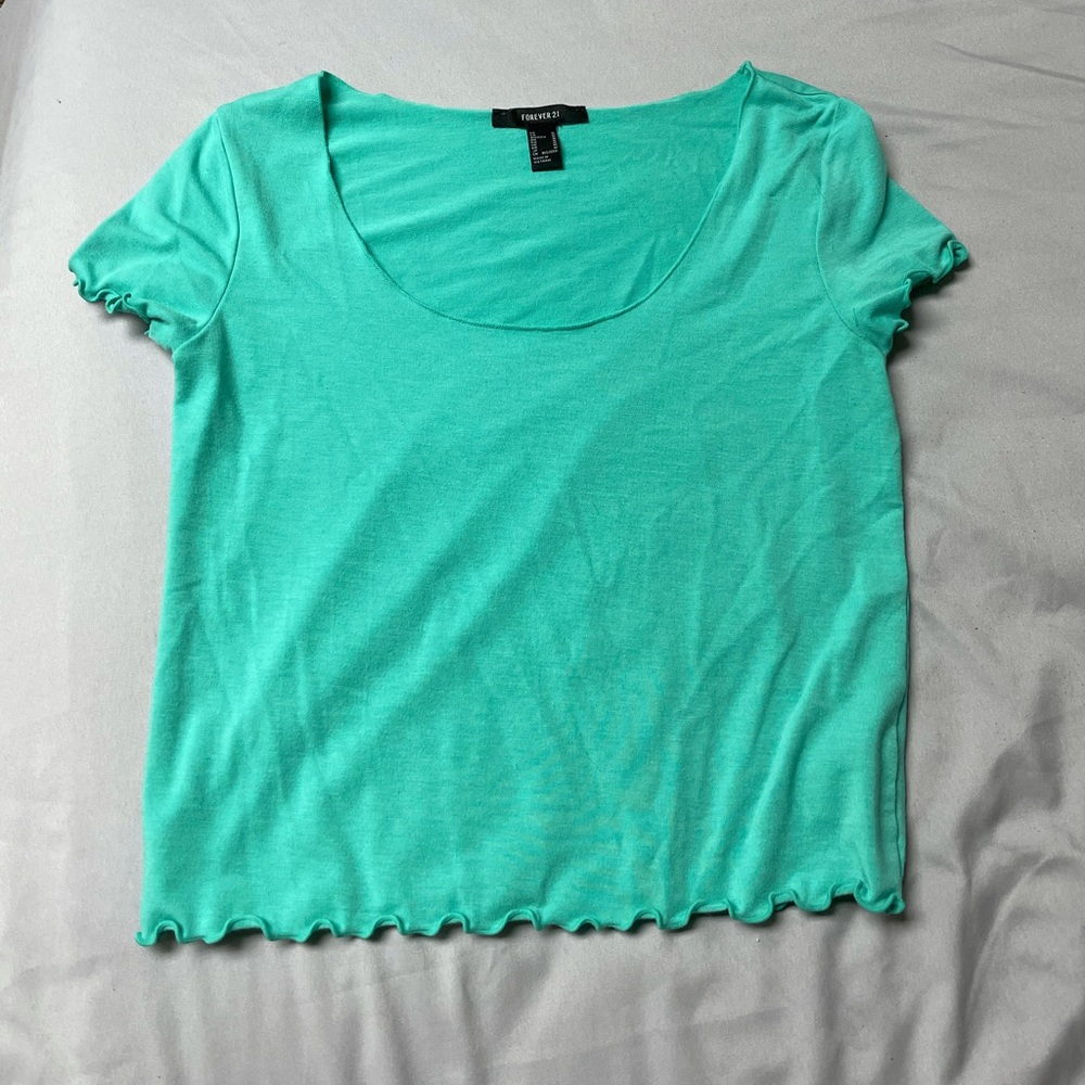 Teal crop top